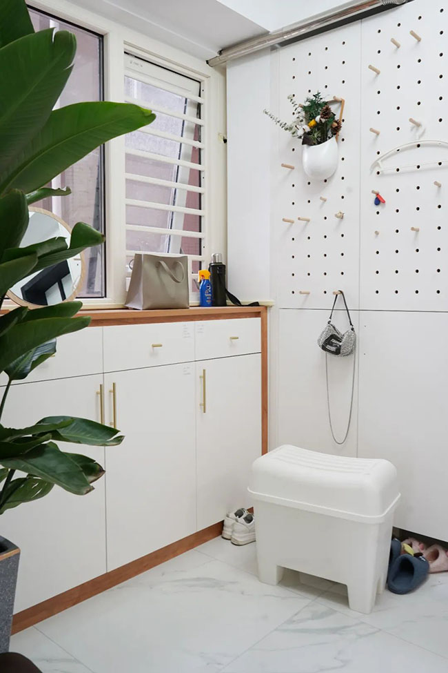 108㎡四居，打造室內(nèi)陽臺+休閑吧臺，體驗日系小清新生活